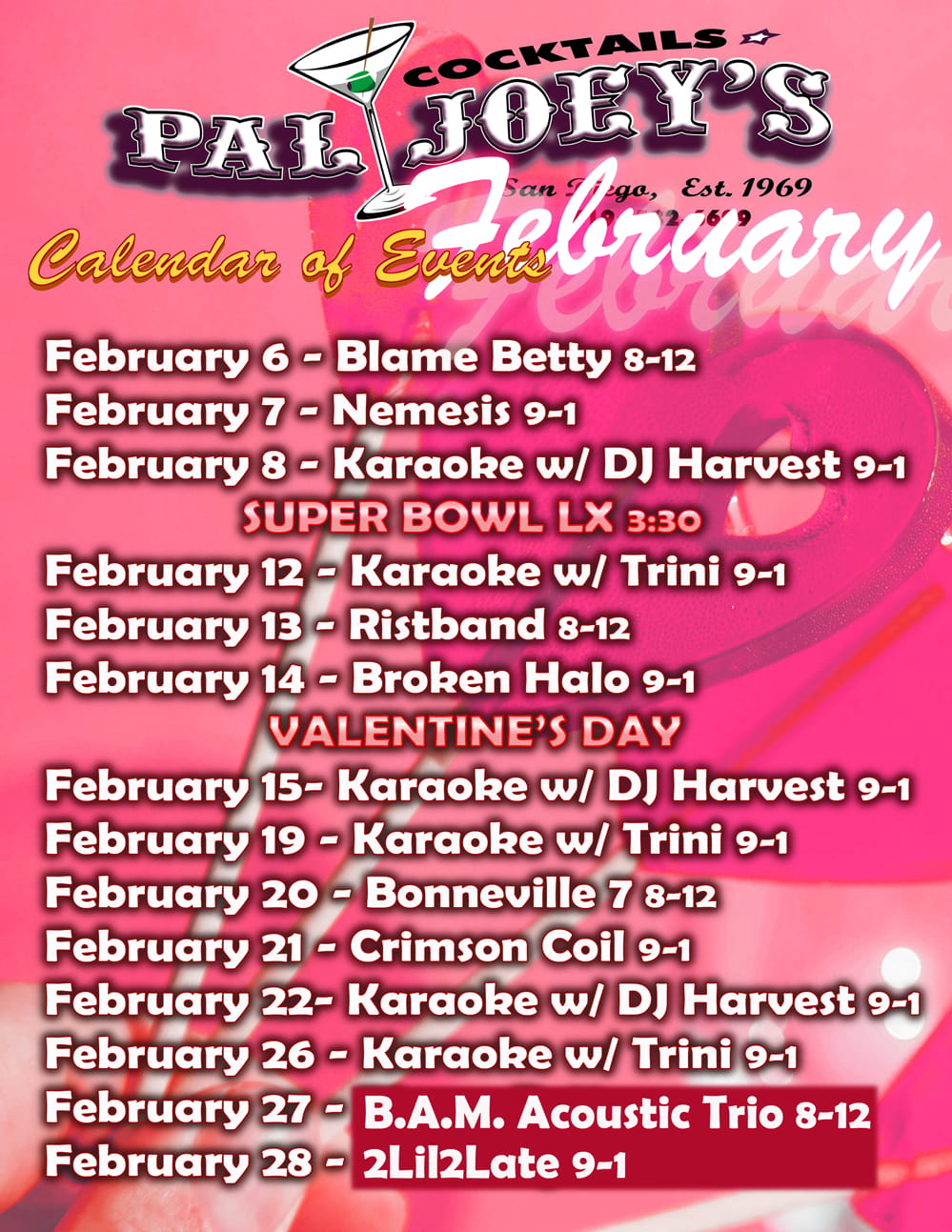 February 2026 Schedule min