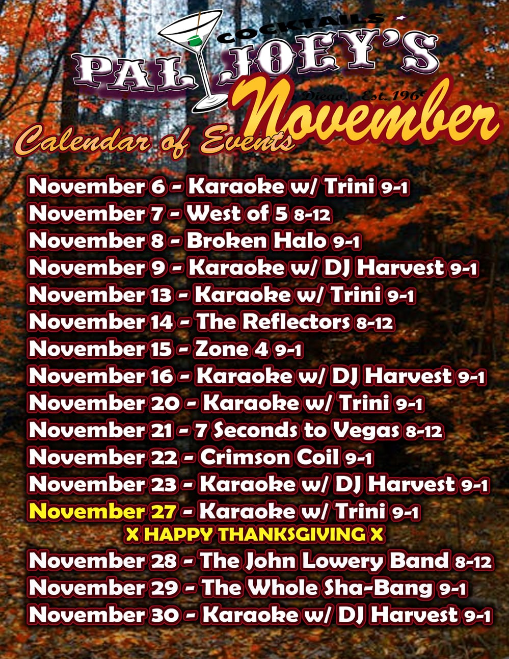 November 2025 Schedule min