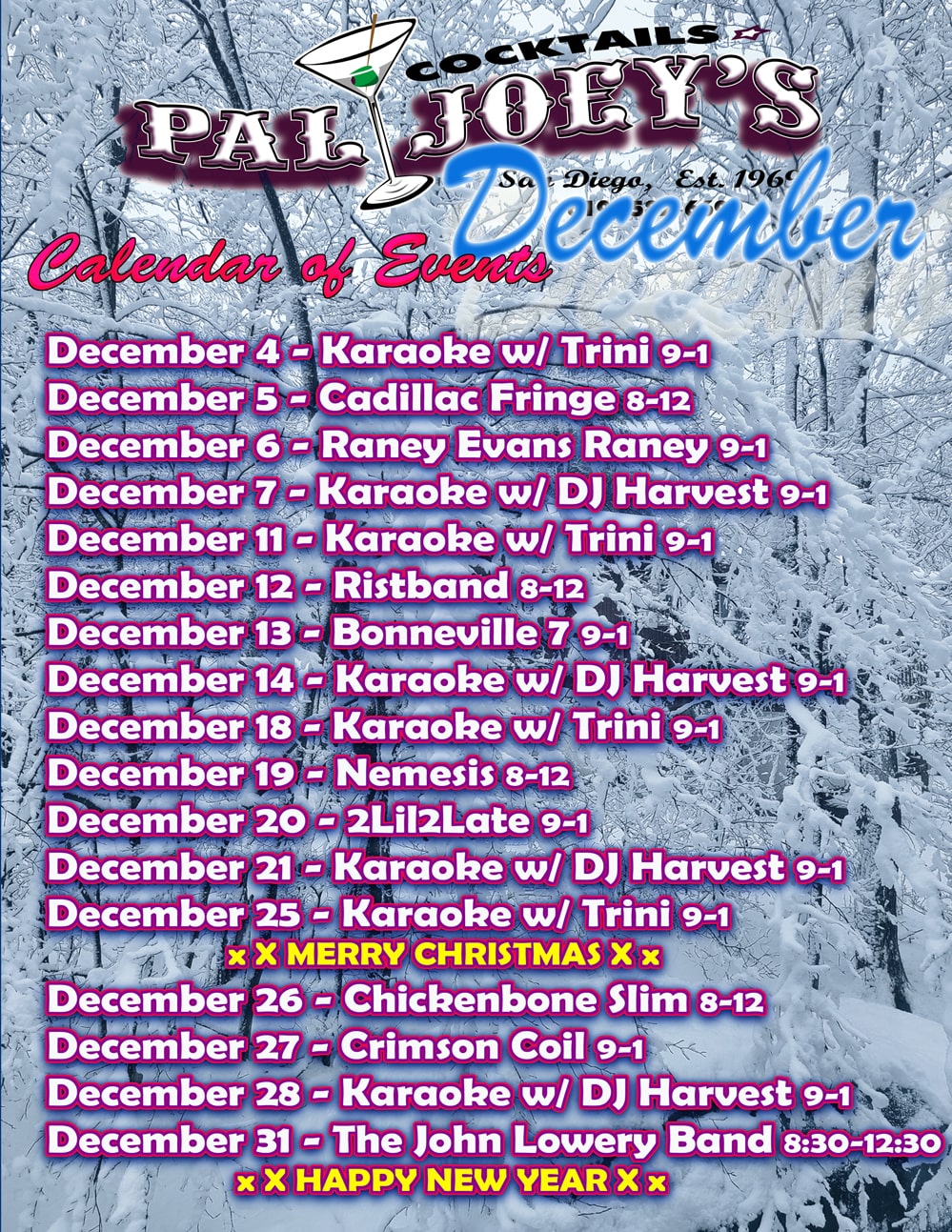 December 2025 Schedule min